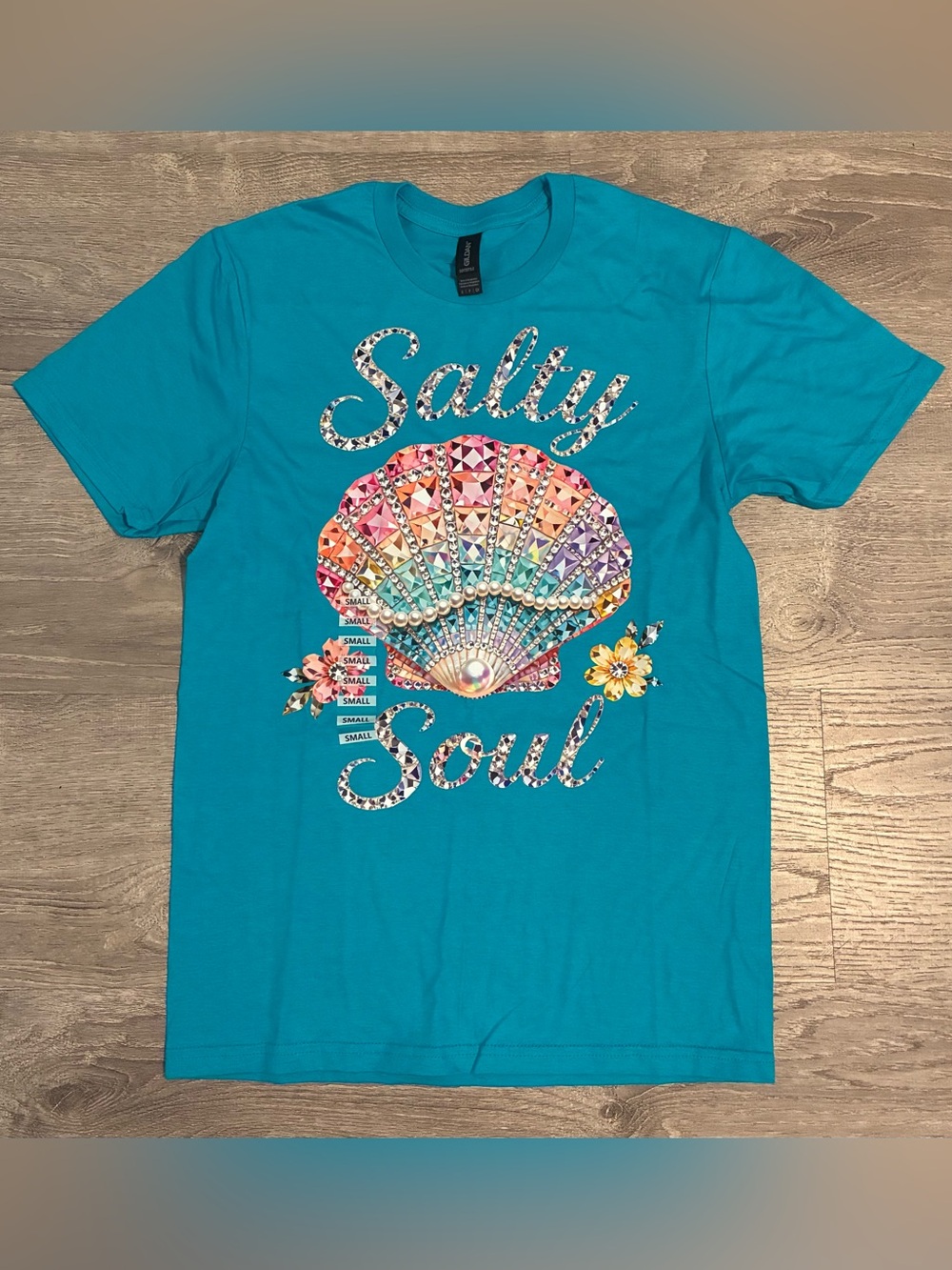 Salty Soul Teal Shell T-Shirt